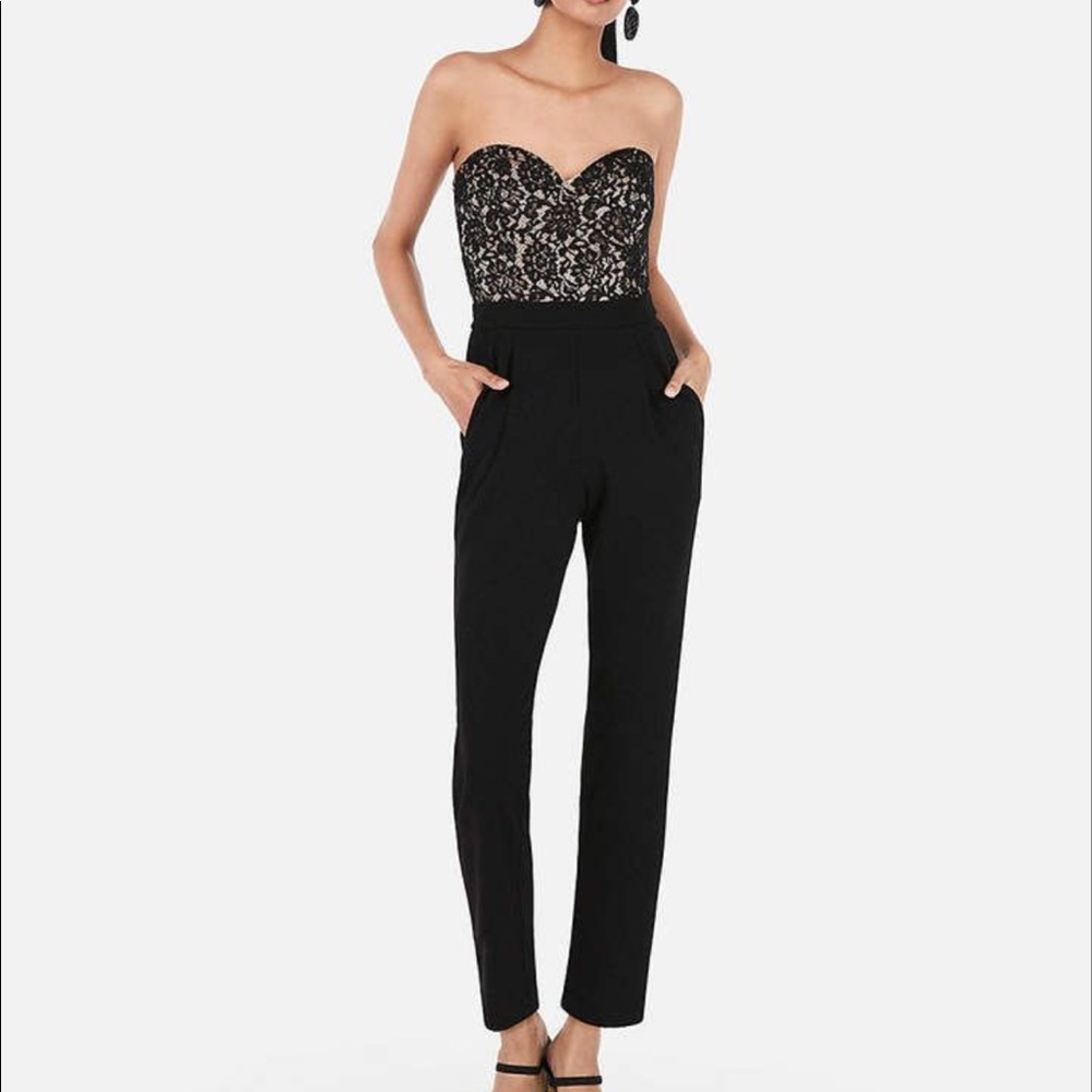 NWT Express Lace Sweetheart Jumpsuit